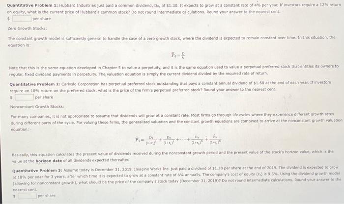  can you answer Quantitative problems 1,2,3 Quantitative Problem 1: Hubbard Industries