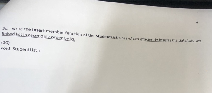(double). The Studentlist class will have (10) a. A default constructor b.