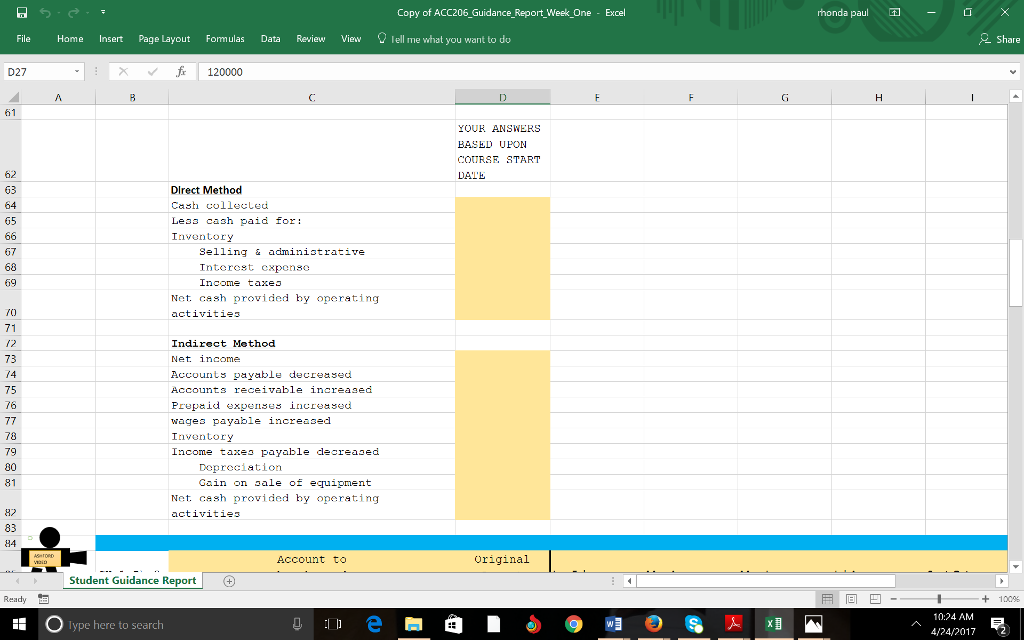 Operating activities: Direct and indirect methods The 20X5 income statement of Office