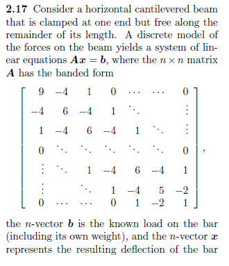 Please type out all answers and use MatLab when needed. 2.17 Consider