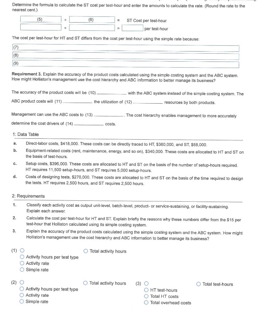 on materials and operates at capacity. Under its current simple costing system,
