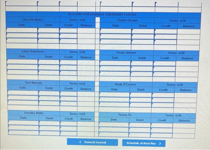 a general journal and a sales journal similar to those illustrated in