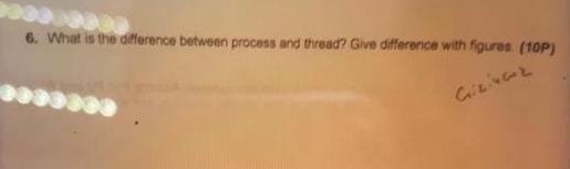  What is the difference between process and thread? Give difference with