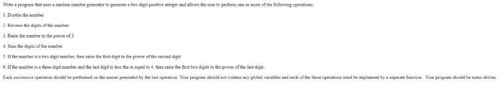  Write a program that uses a random number generator to generate