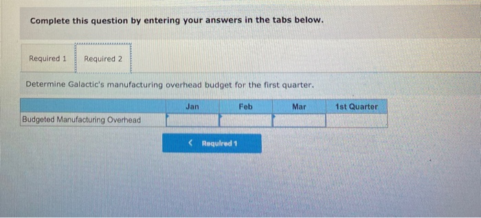 Budgets [LO 8-3d, e) Galactic Inc, manufactures flying drone toys. Sales units