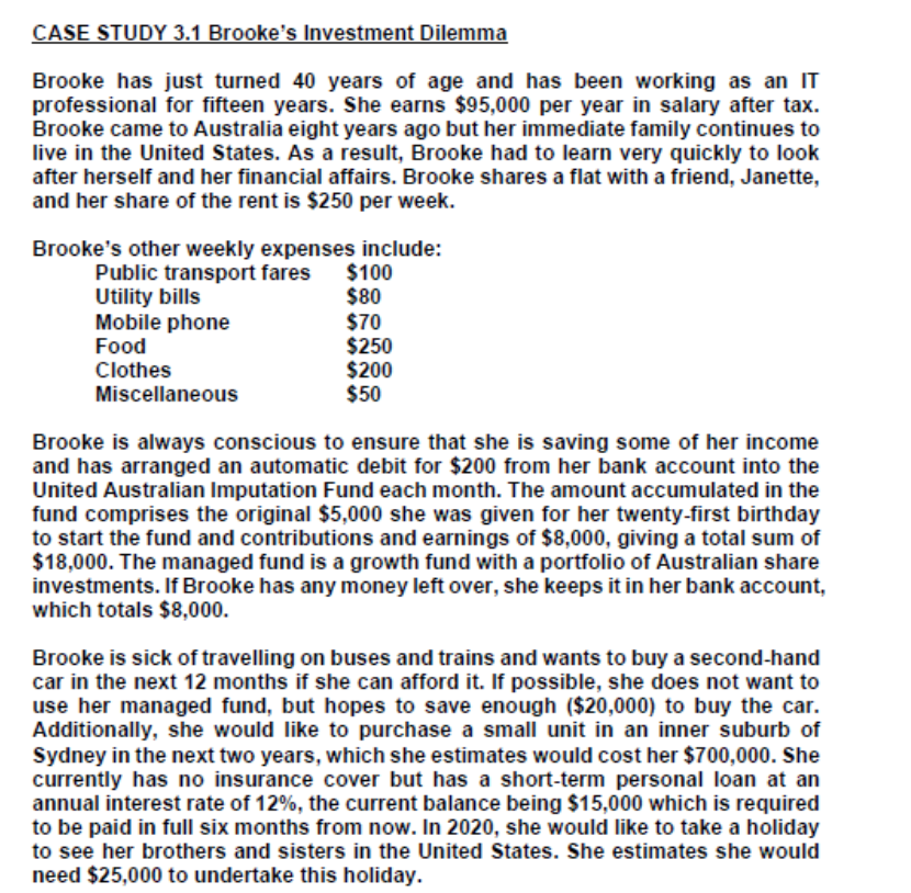 How to get interest and saving to managed fund? CASE STUDY
