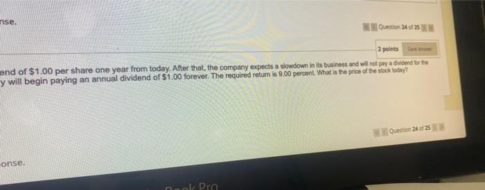 25 estion 24 2 points General Importers announced that it will pay