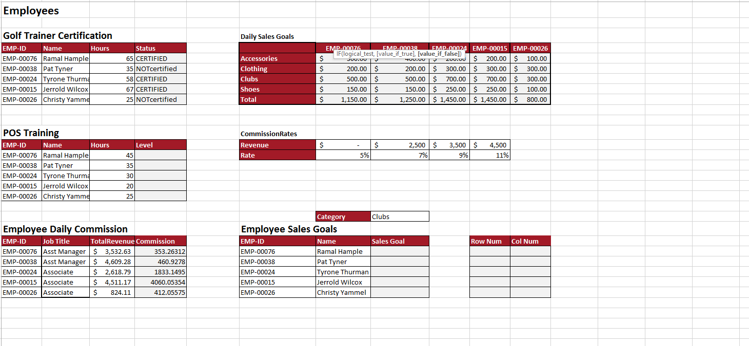 On the Transactions worksheet, in cell K10, enter a function that will