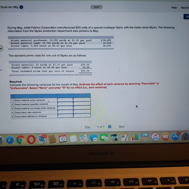  DLab Var Mfg Help Save & During May, Joliet Fabrics Corporation