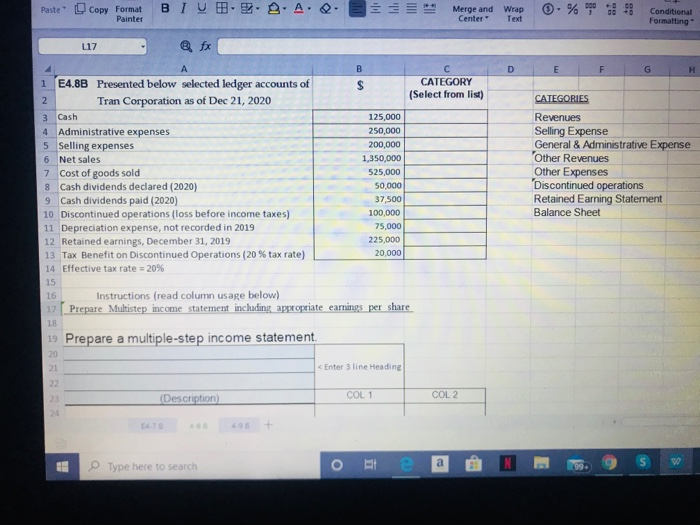  Paste" Copy Format B T U 9.9.A.. Merge and Wrap -