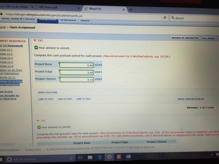 12-1 22 12-4 investment has a useful life of 5 years. Relevant