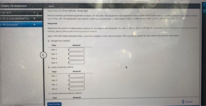  Bepredatiso by Three Methode; parteal Years Required: method, and (c) the