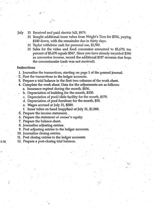 apply the knowledge you have acquired in the preceding chapters. In accounting