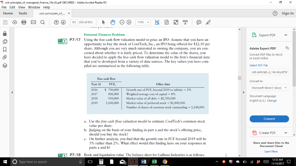  cob-principles-of-managerial-finance-Ide (4).pdf (SECURED-Adobe Acrobat Reader DC File Edit View Window Help