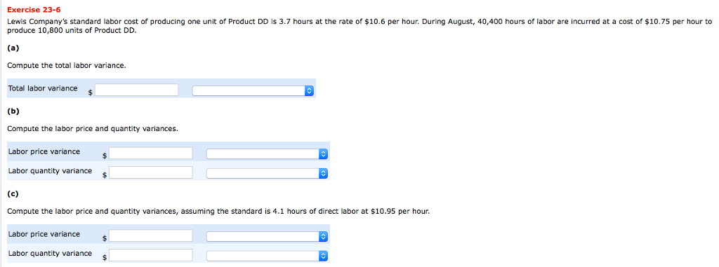 Please answer question, having a hard time.Thank you! Lewis Company's standard labor