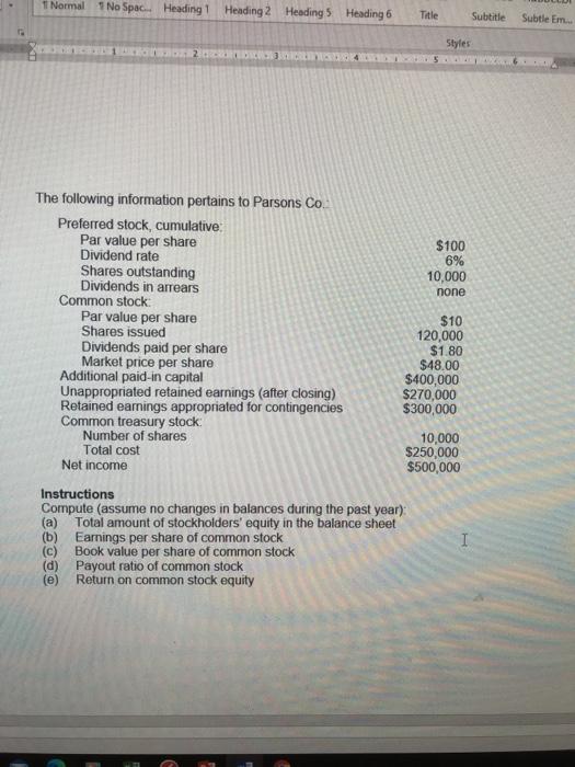  1 Normal No Spac. Heading 1 Heading 2 Headings Heading 6
