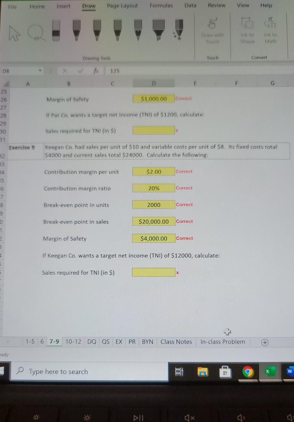 Tools Touch D8 Convert fe 125 A B C E F Exercise