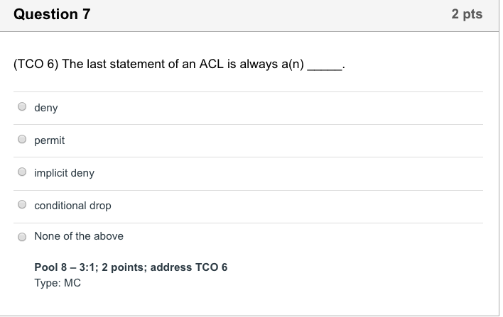  Please select correct option A B C D E Question 7