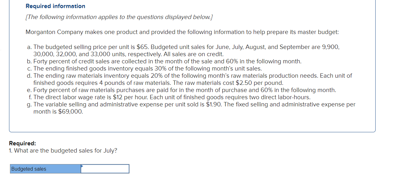 need help with 1 through 5 !!! Required information [The following information