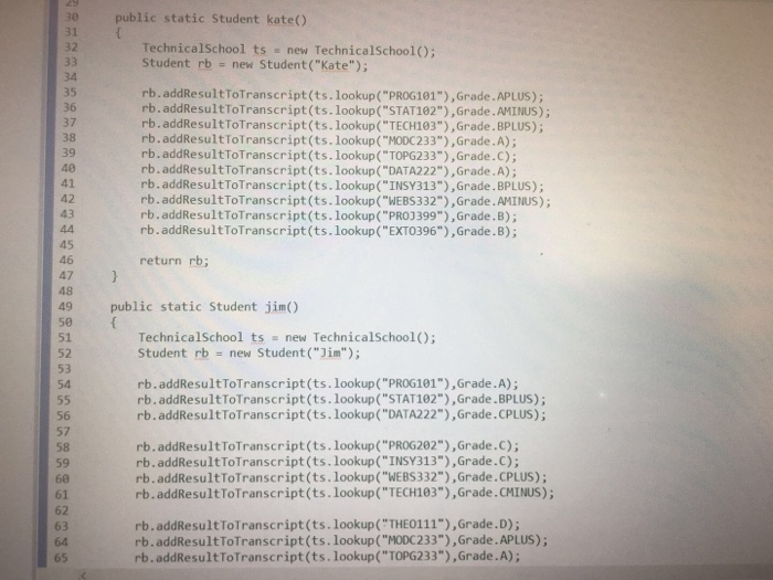 to store data for modules, students and their transcripts. You will demonstrate