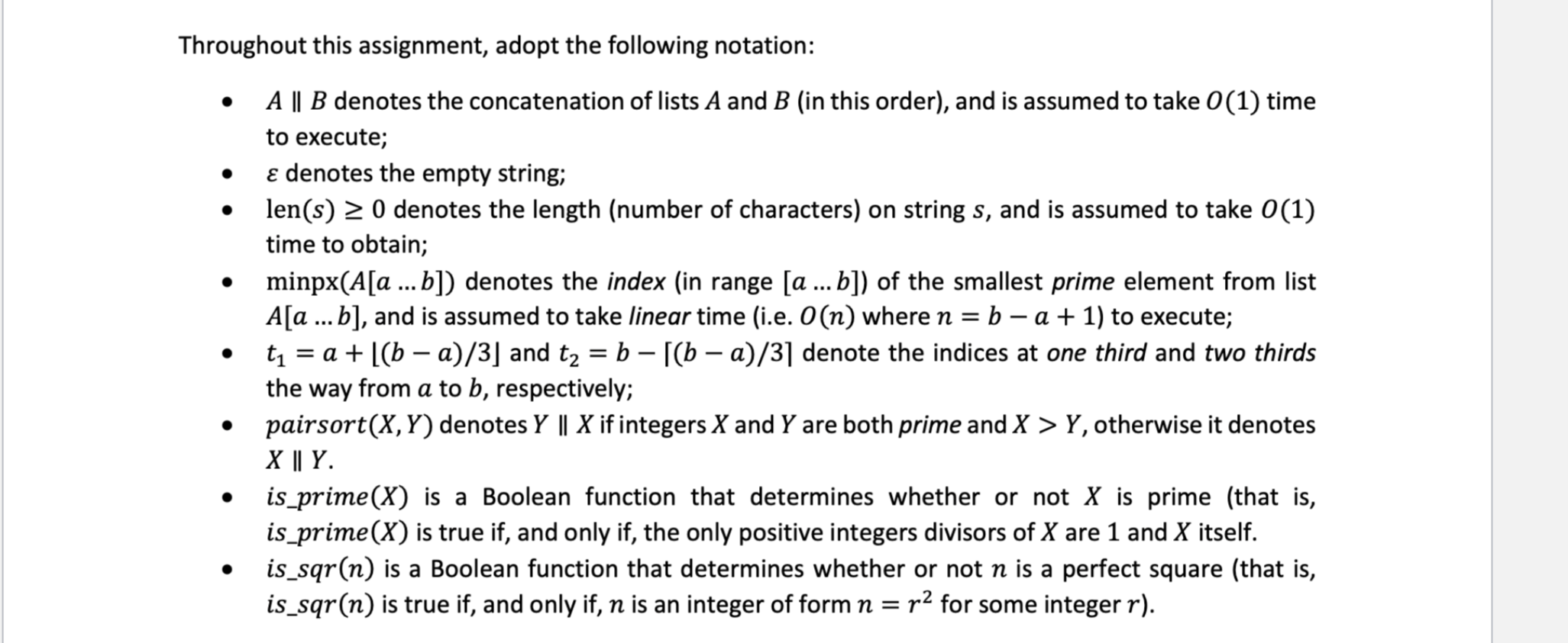  Throughout this assignment, adopt the following notation: - AB denotes the