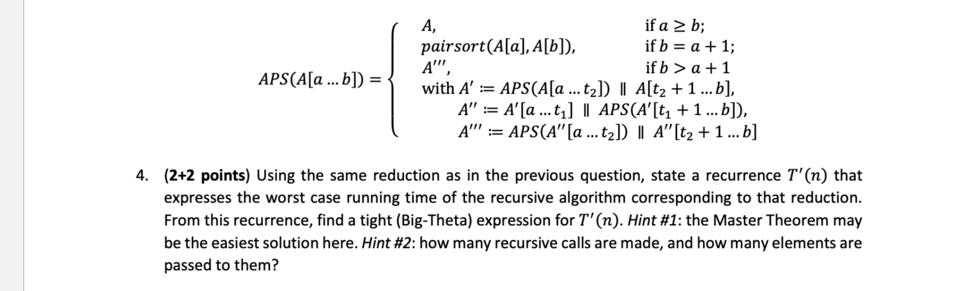 to take O(1) time to execute; - denotes the empty string; -