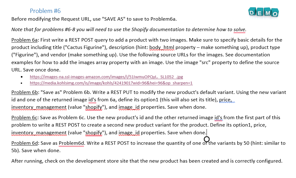 Problem \#6 Before modifying the Request URL, use "SAVE AS" to