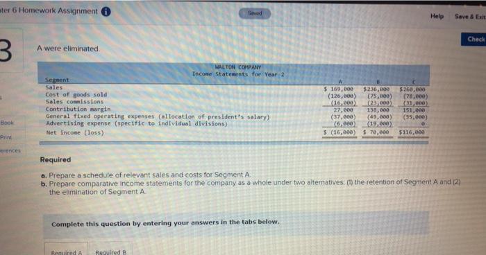  wter 6 Homework Assignment laved Help Save & Exit Check 3