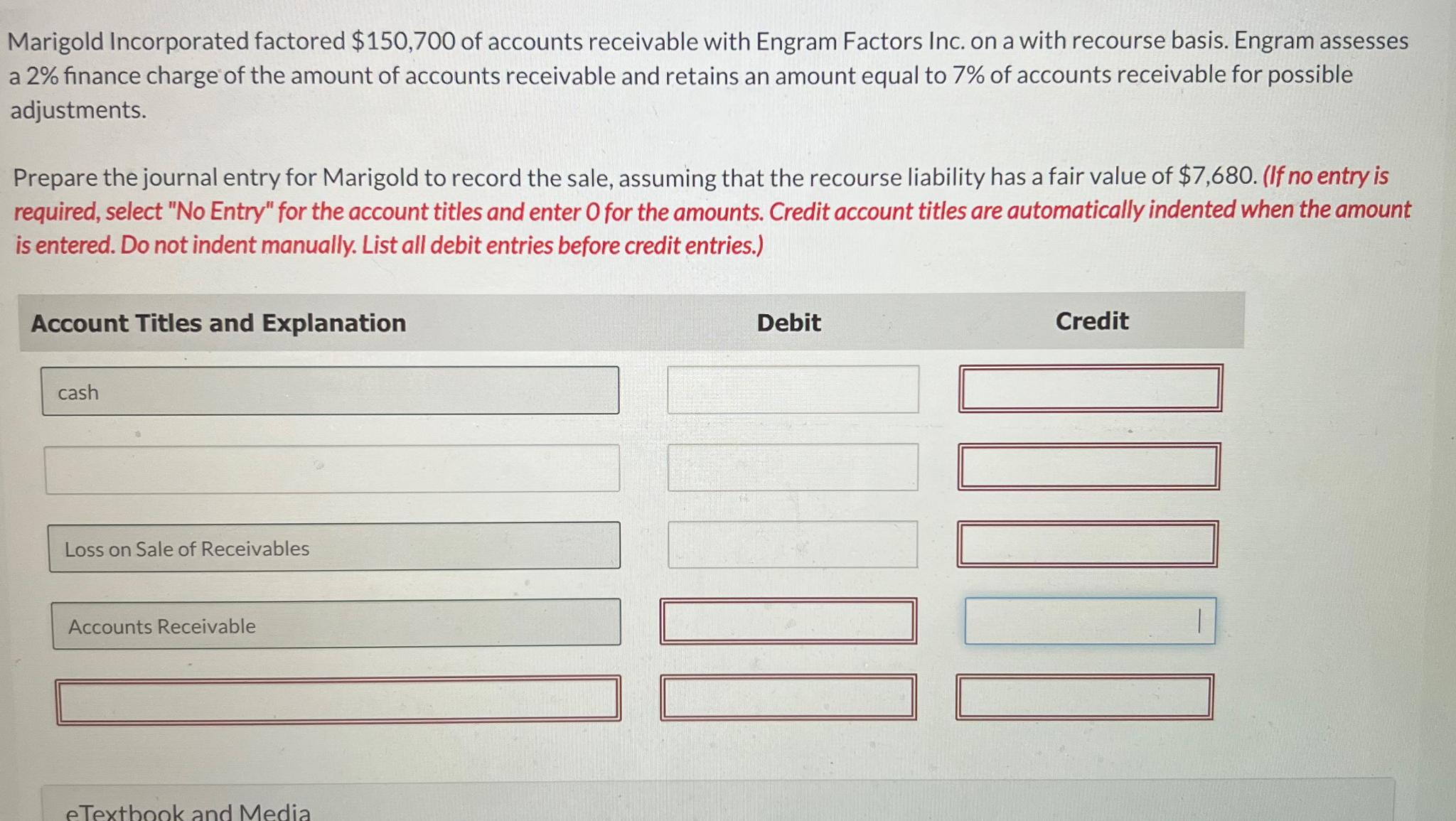  Marigold Incorporated factored $150,700 of accounts receivable with Engram Factors Inc.