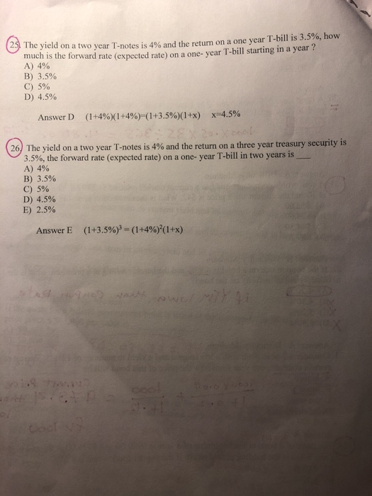  Could you please solve this two questions? The yield on a