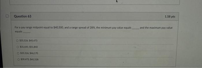  For a pay range midpoint equal to $40.500. and a range