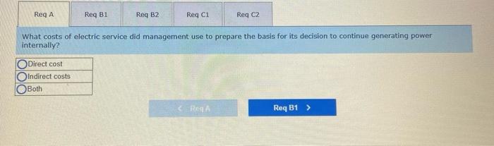 energy-saving projects it might adopt. The company's manufacturing plant generates its own