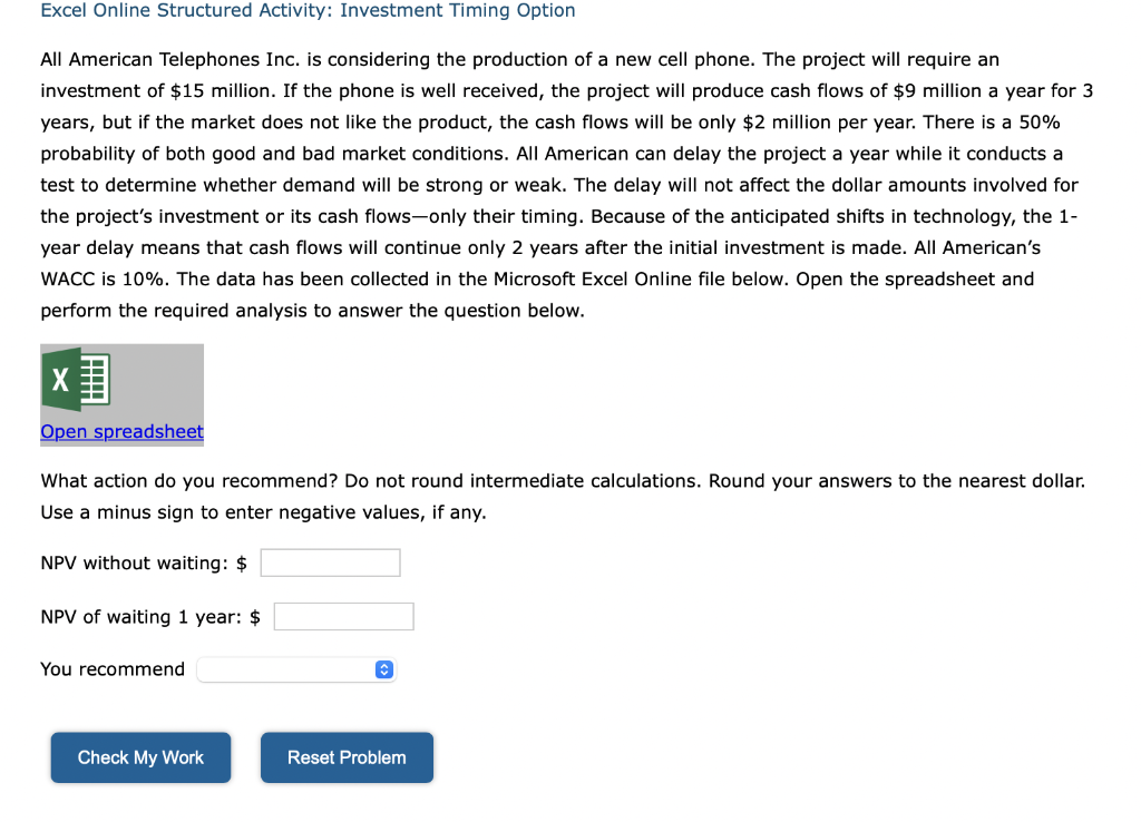 Please answer without waiting with waiting One year and which one you