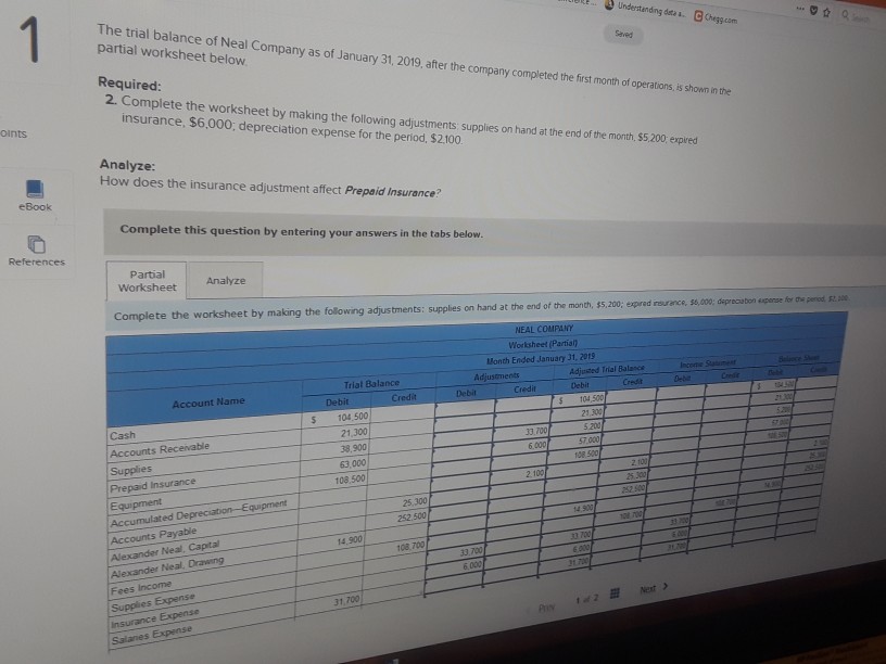 How do I get the answer for Analyze: for prepaid Insurance?