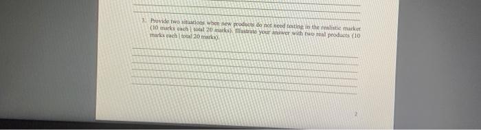 just q3 please Provide two stations when new products do not need