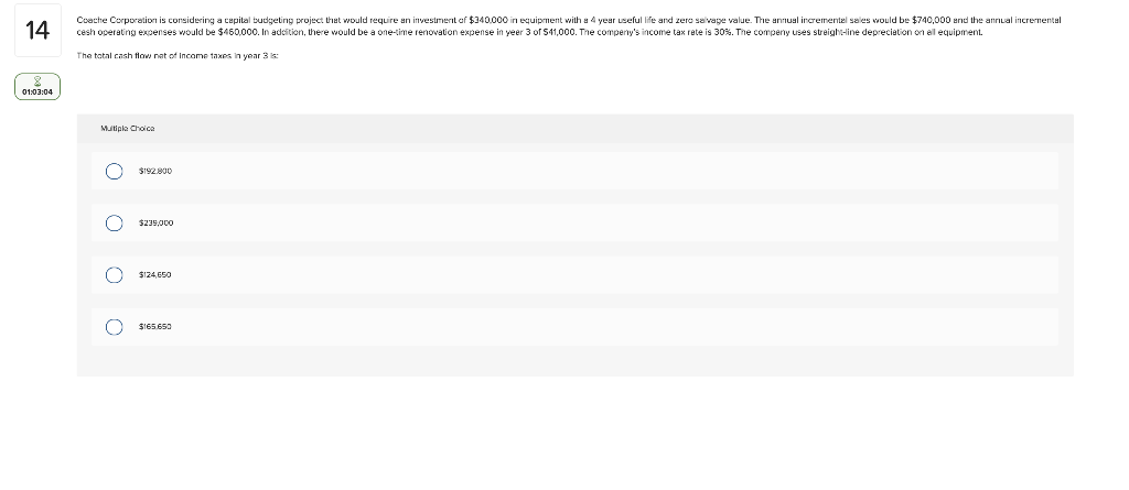 as follows (Ignore income taxes.) $240,000 24,000 216,000 Sales Variable expenses Contribution