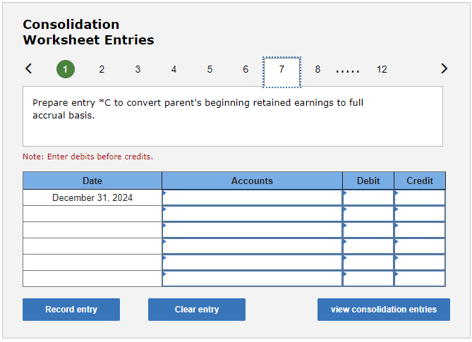 to full accrual basis. Note: Enter debits before credits. Chapman Company obtains