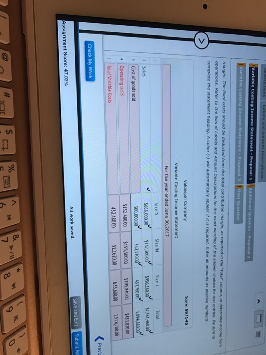(L). The income statement has consistently indicated a net loss for the