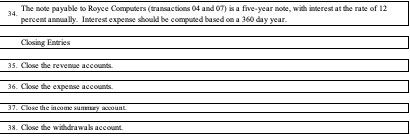 Bloom invested $145,752 cash and computer equipment with a fair market value