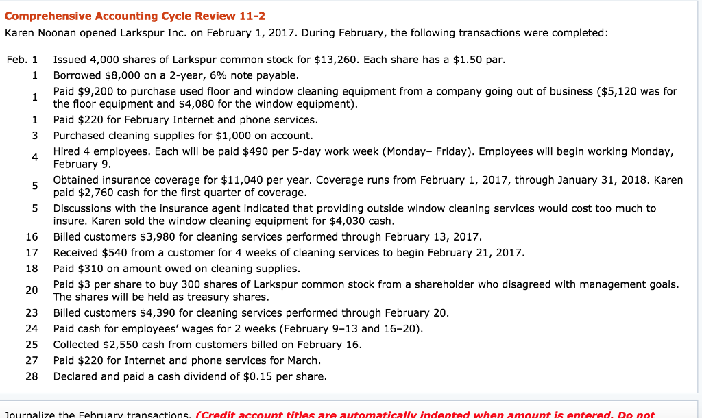 Please help! It would be greatly appreciated! Comprehensive Accounting Cycle Review 11-2