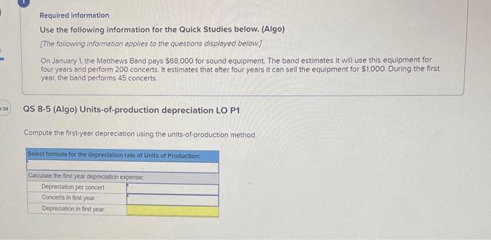 (Algo) [The following information applies to the questions displayed below] On January