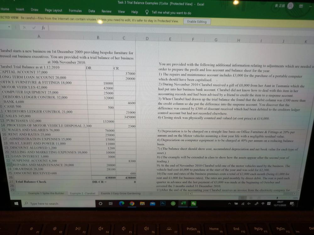 with a list all adjustments example I have uploaded the sample and