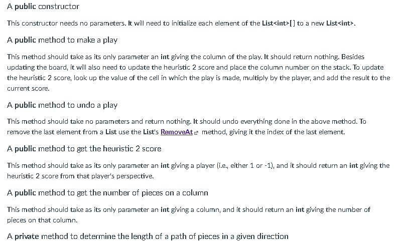 program. It must allow the user the option of having either the
