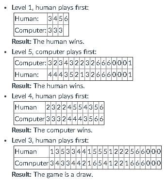 plays the game, Connect Four. While expert level play is not required,