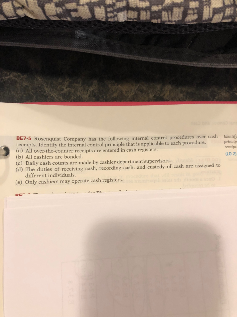 Can I get help solving BE 7-5? BE7-5 Rosenquist Company has the