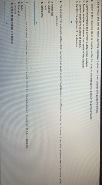  Click to watch the Tell Me More Learning Objective 1 video