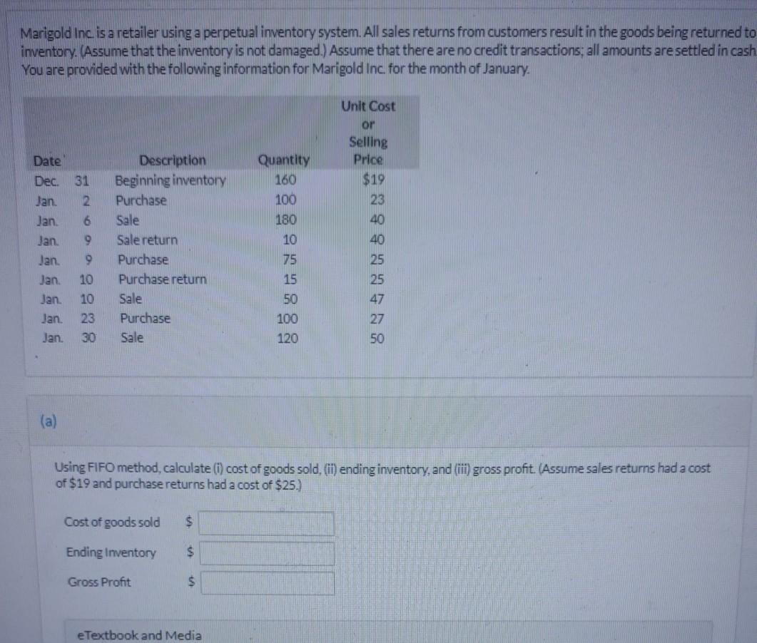 retailer using the periodic inventory system. All sales returns from customers result