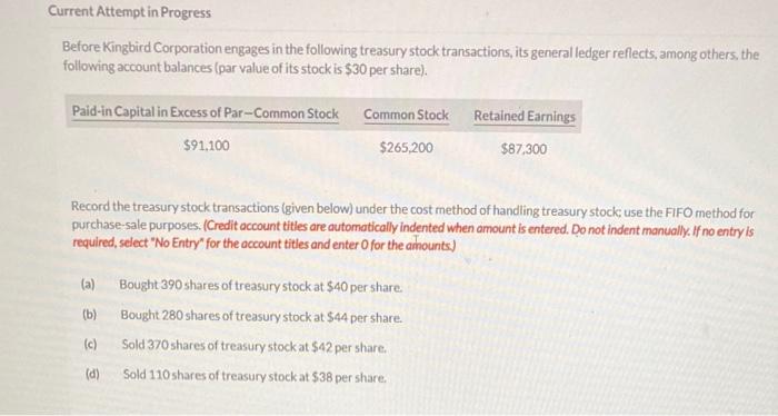  Current Attempt in Progress Before Kingbird Corporation engages in the following