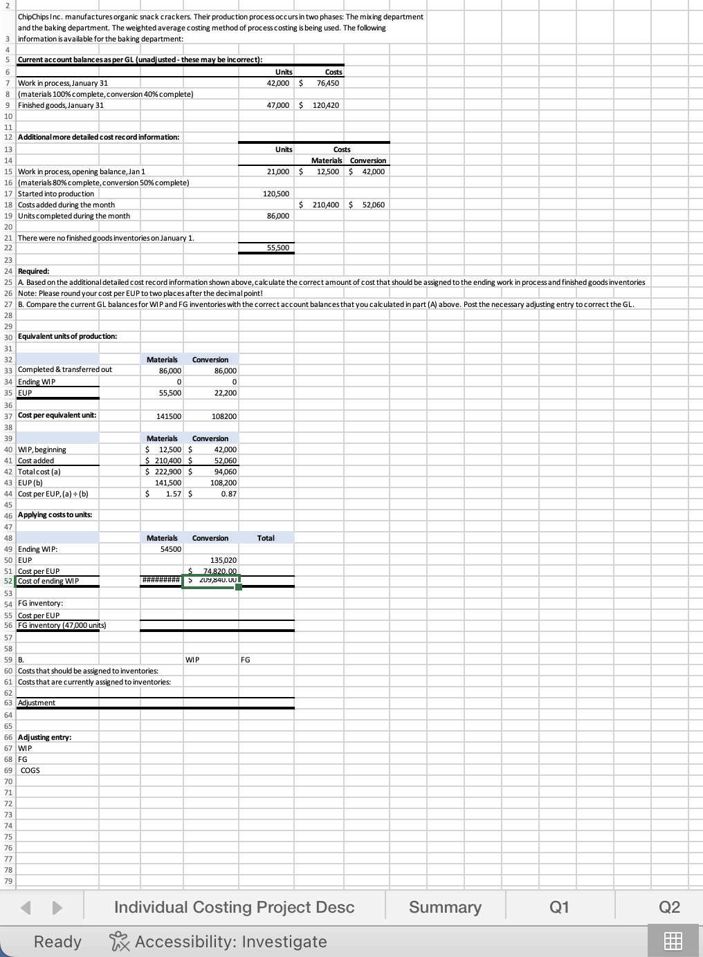 Can I get an answer in excel ASAP ChipChips Inc. manufactures