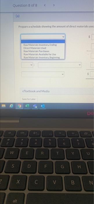 2022 December 31, 2022 Inventories Raw materials 7.680 $ 6,720 Work in